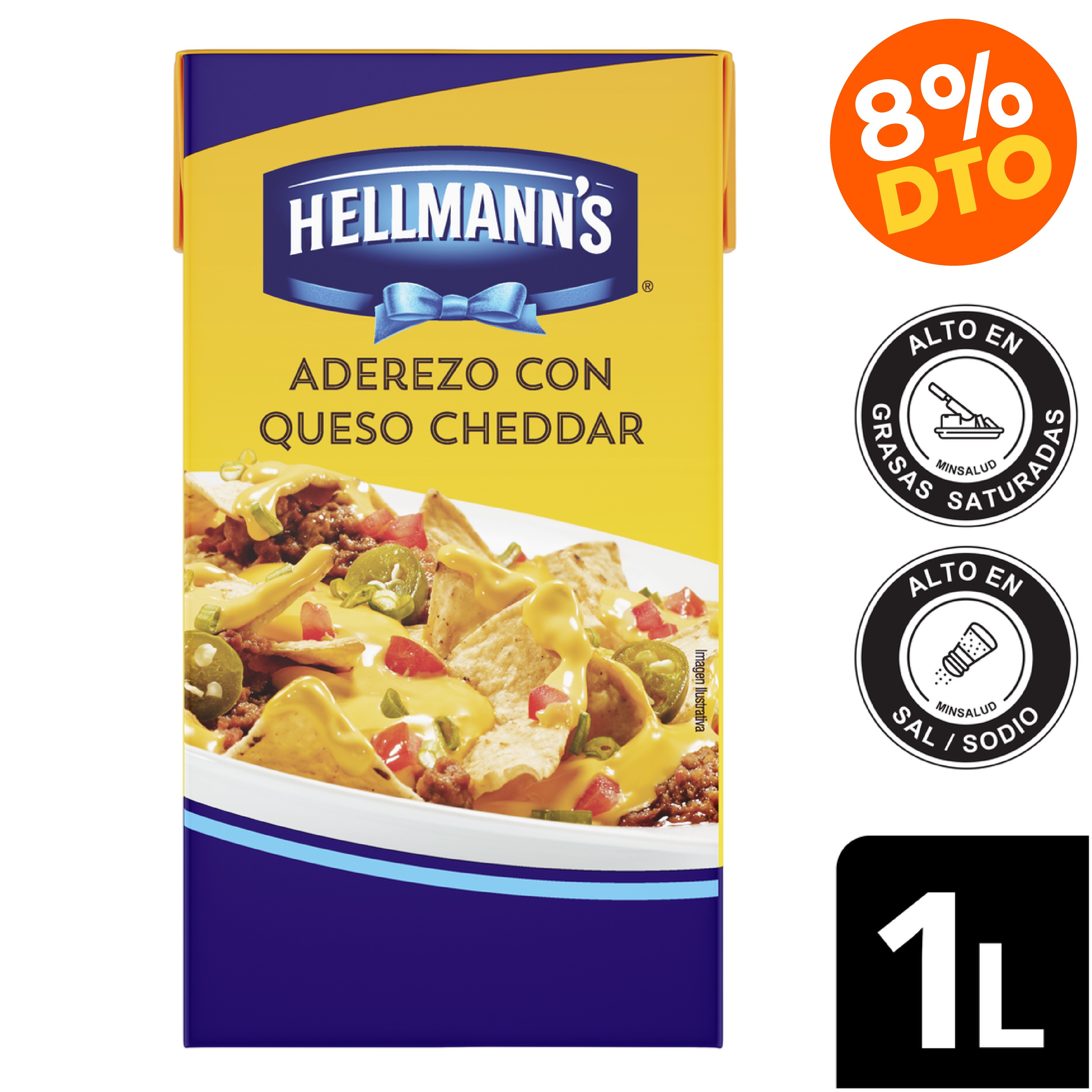 Hellmann's® Aderezo de queso cheddar (1L) -